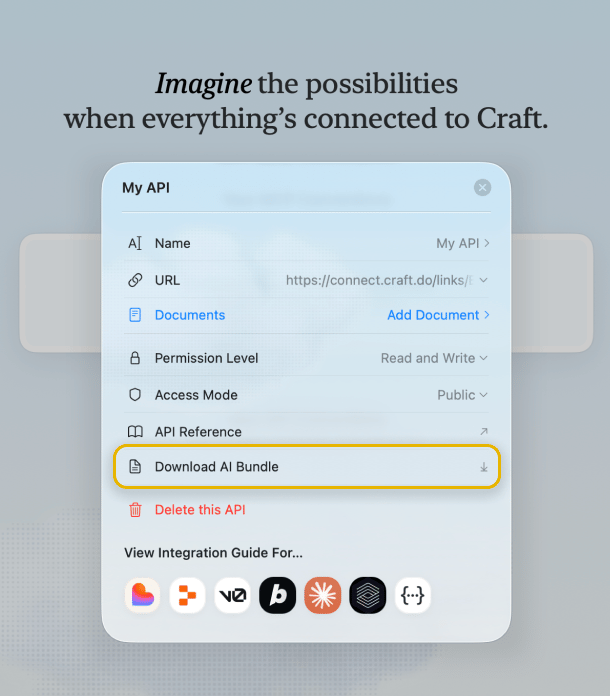 Click the “Download AI Bundle” button