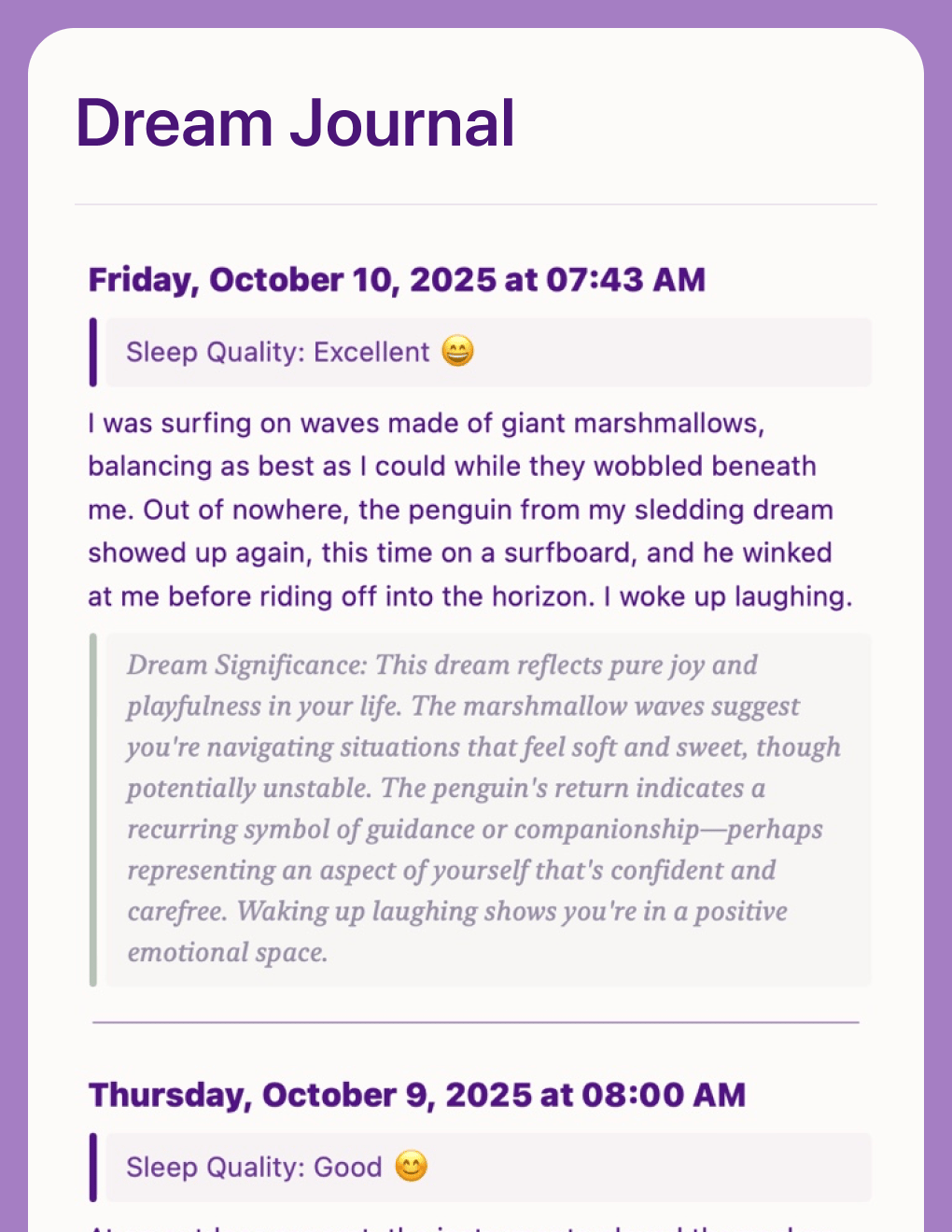 Dream Journal