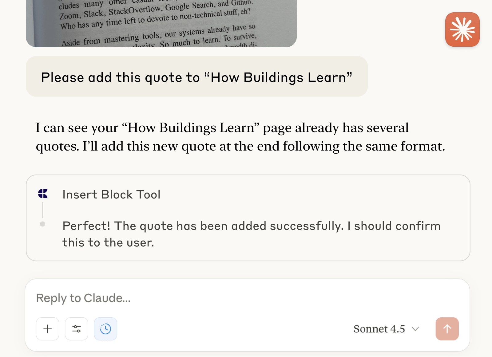 Reading Log – Craft, ChatGPT, Claude integration
