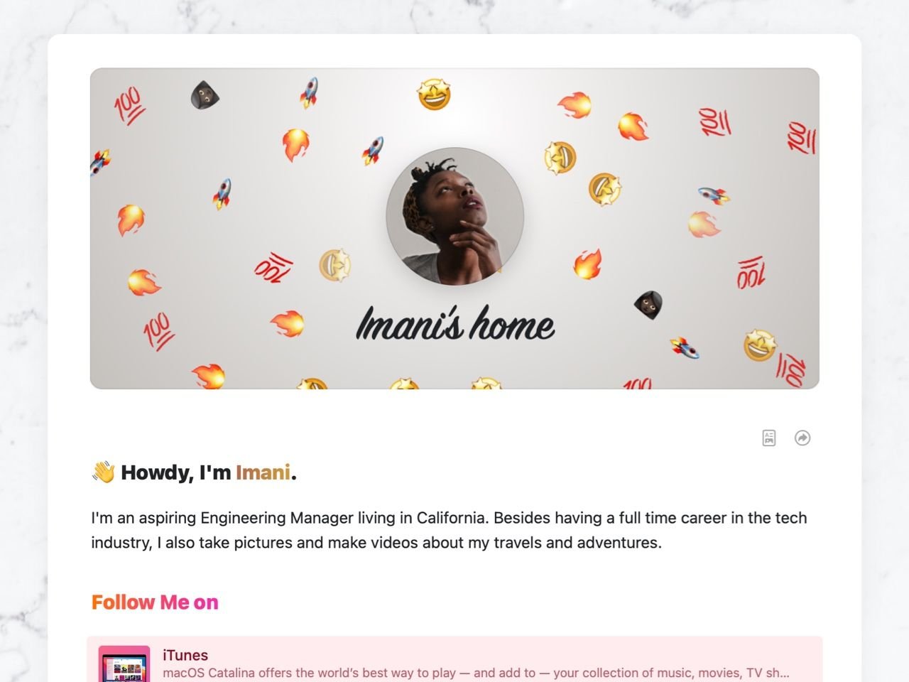 Preview of Personal website template